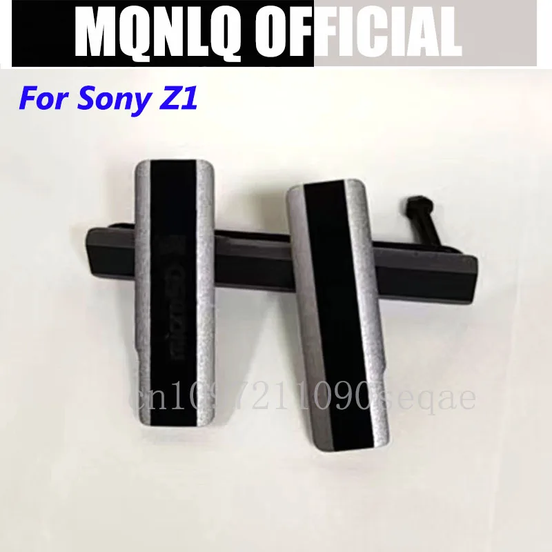 For Sony Xperia Z1 USB Charging Port Dust Plug Cover + Micro SD Port + SIM Card Port Slot Cover