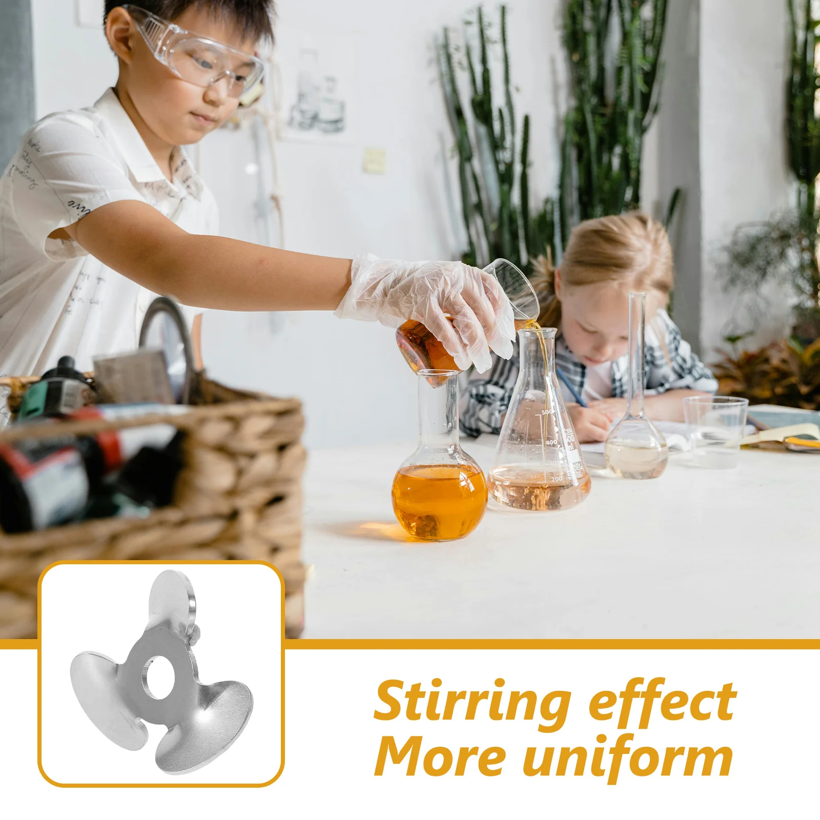 

Laboratory Stainless Steel Stirring Paddle Stirrer Blade Mixer Lab Reagent Stirring Tool Uniform Mixing Overhead Stirrer