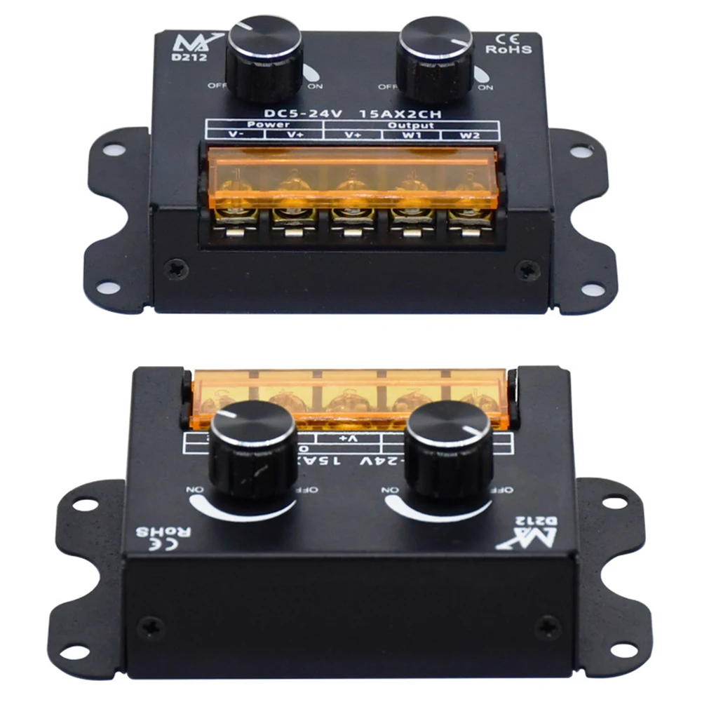Parts LED Controller 88x51mm Accessories Black DC 5V-24V Fittings For Dual White Strip Lights Iron Replacement