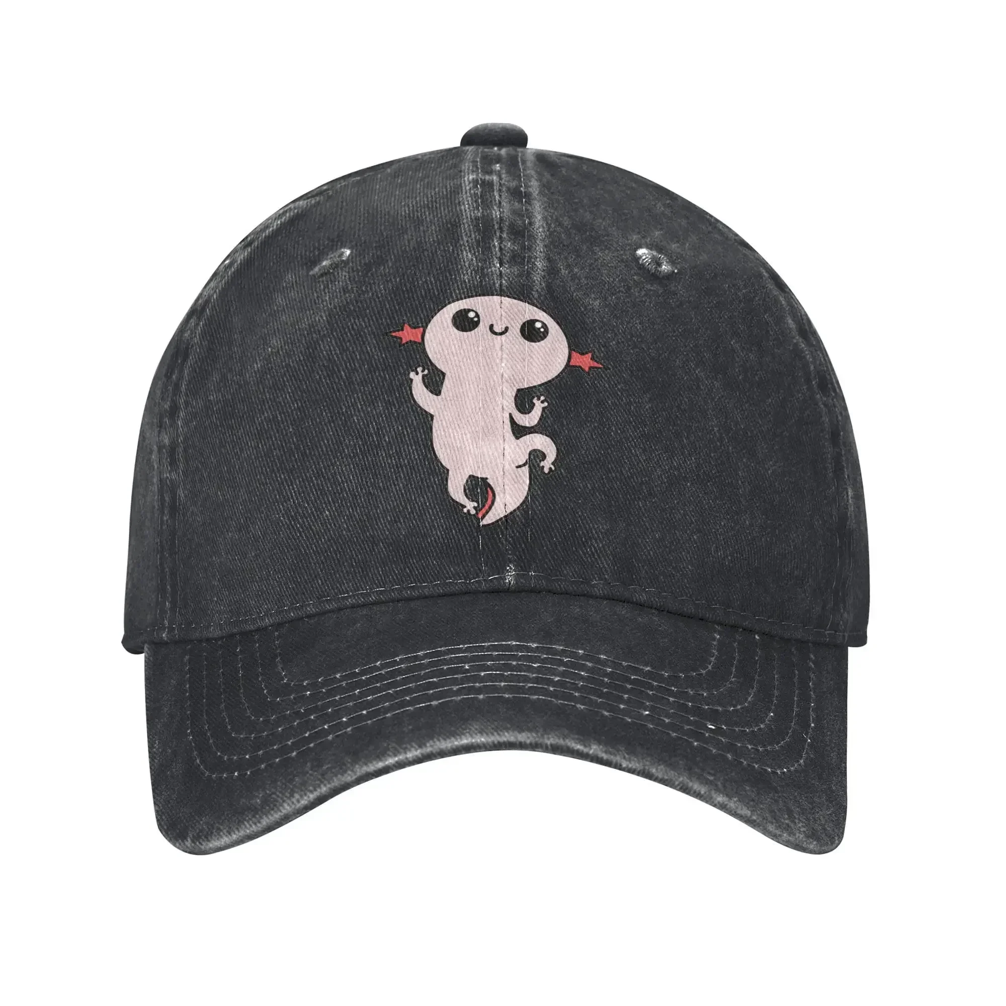 

Vintage Cartoon Axolotl Baseball Caps Unisex Style Distressed Cotton Snapback Hat Outdoor Summer Unstructured Soft Hats Cap
