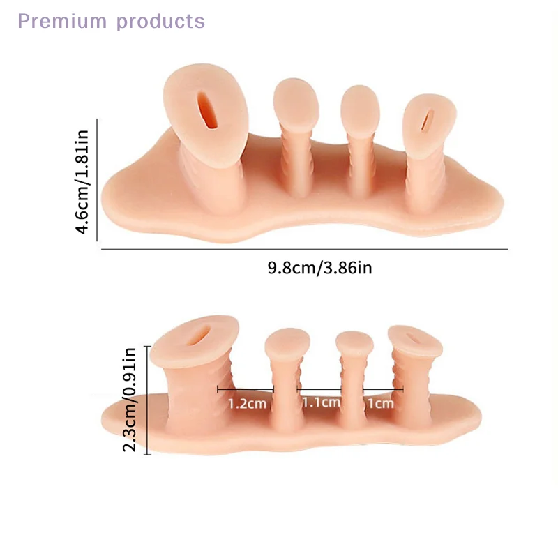 1Pair Toe Protector 4 Fori Per Borsite Correttore Materiale Morbido Gel Raddrizzatore Distanziatori Barelle Sollievo Dal Dolore Del Piede Strumento di Cura