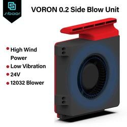 VORON V0 Series 24V 12032 Model Auxiliary Cooling  Fan Unit High Airflow Low Large Vibration Blower Fan  2800 RPM Side Blow Unit