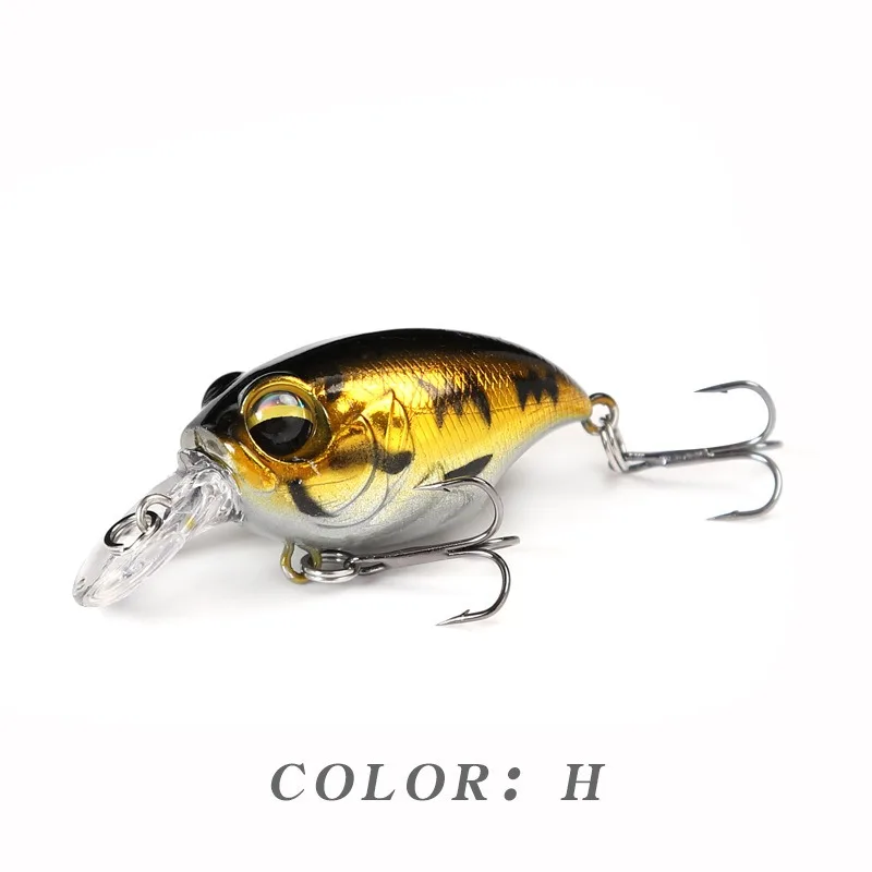 Neue Crankbait-Wobbler-Köder, 38 mm/8 g, 48 mm/11 g, hochwertige Haken, 10 verschiedene Farben, künstlicher Köder, harte Angelkurbeln