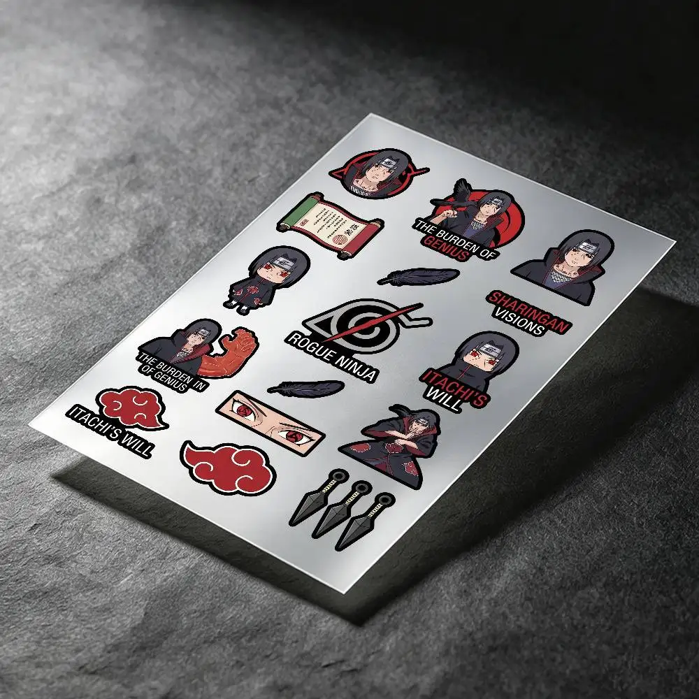 Uchiha Itachi Anime Character Stickers Auto Body Bumper Windows Motorcycle Laptop Walls Vinyl Decal Car Tuning Accessories