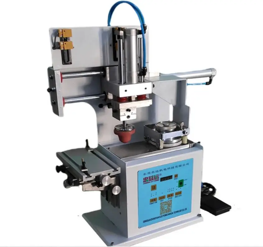 Adjustable 80*80mm Pneumatic Small Pad Printing Machine Monochrome Desktop Oil Cup Marking 220V Industrial Machinery Equipment