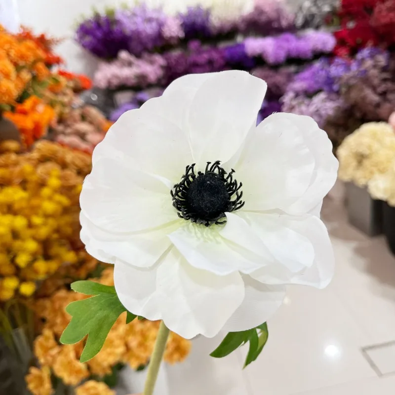 5 шт., искусственные цветы с имитацией анемона, украшение для гостиной, дома, свадебный декор, букет мака, искусственные цветы