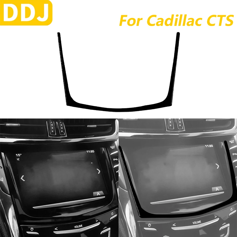 

Для Cadillac CTS 2014-2019 Piano Black Центральное управление Навигационный экран Рамка панели Накладка Автомобильные аксессуары Интерьерная наклейка