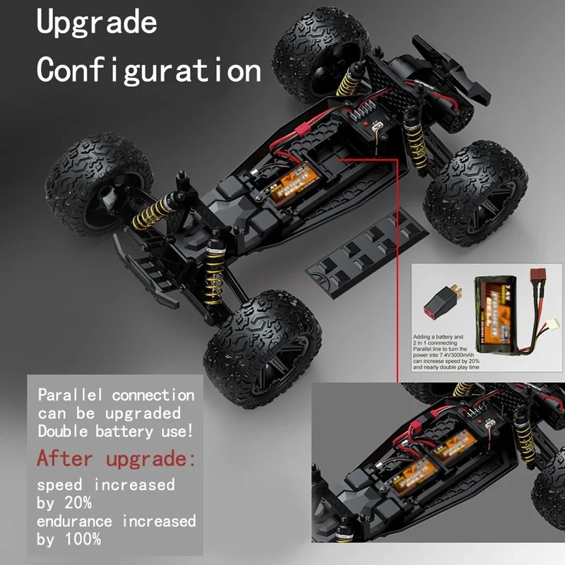 Hs10422 2.4g Rc 1/8 Full-scale Ad Alta Velocità Drift Telecomando Fuoristrada Auto 45 km/h Sterzo ImpermeabileSuper Ammortizzatore