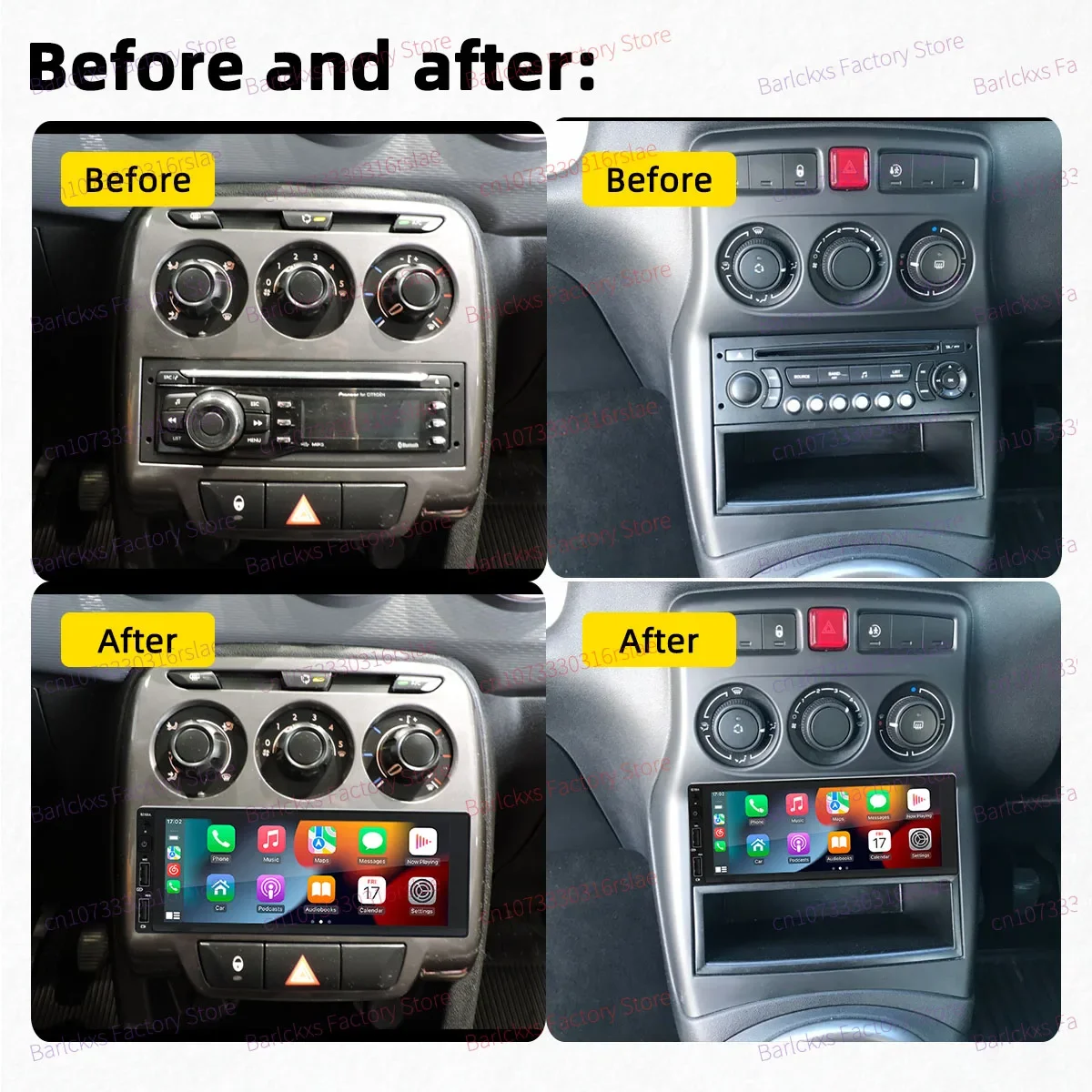 Android Car Multimedia for Citroen C3 Picasso Tendance 2009-2017 1 Din Radio Stereo Head Unit Carplay Autoradio GPS Navigation