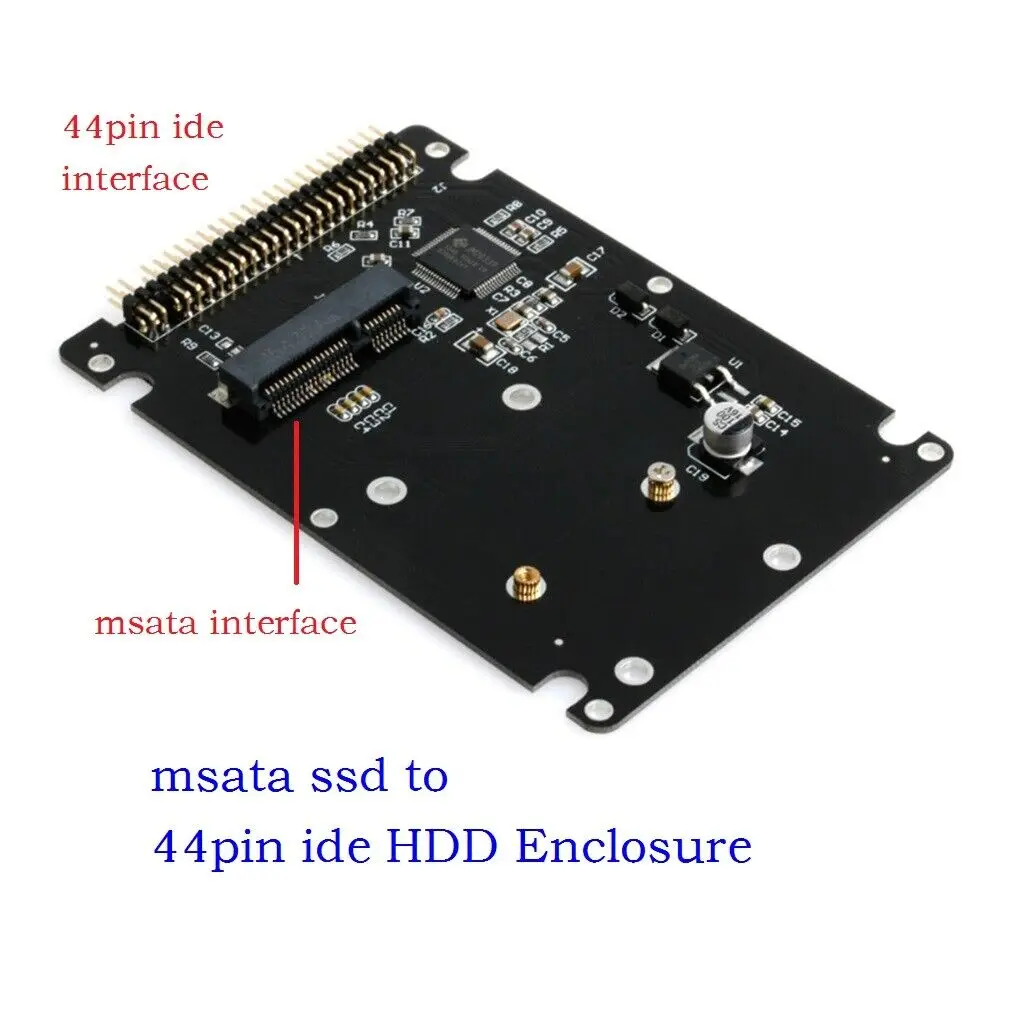 Msata to IDE Hard Drive Box MSATA to IDE 2.5-Inch Adapter Card MSATA to IDE 44-Pin Hard Drive Enclosure