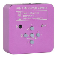 51MP 48MP 4K 2K 1080P Digital Video Microscope HDMI USB Type-C Industrial Electronic Microscope Camera for Phone Repair Solderin