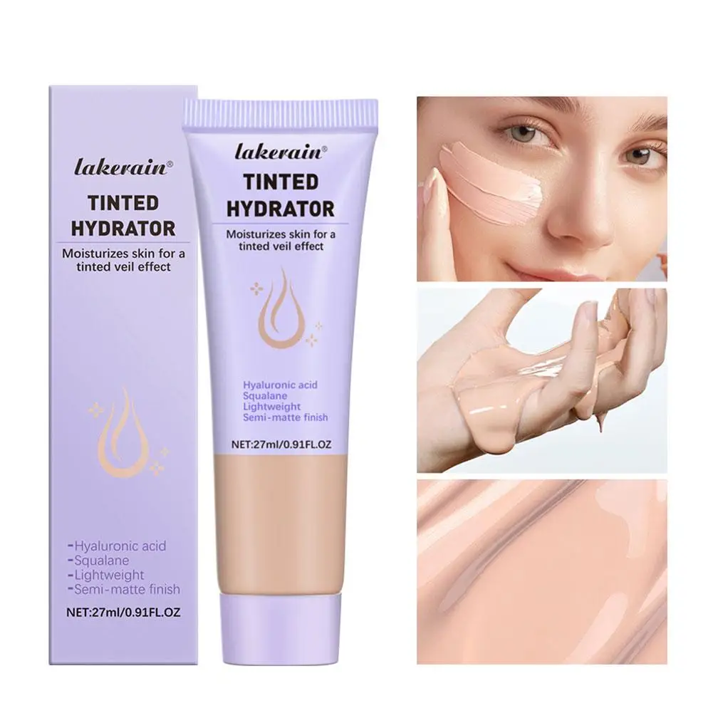 Moisturizing Tinted Face Cream Strong Coverage Hydrator Make-up For Women Even Skin Tone Semi-matte Finish Skin Healthy Z7o5