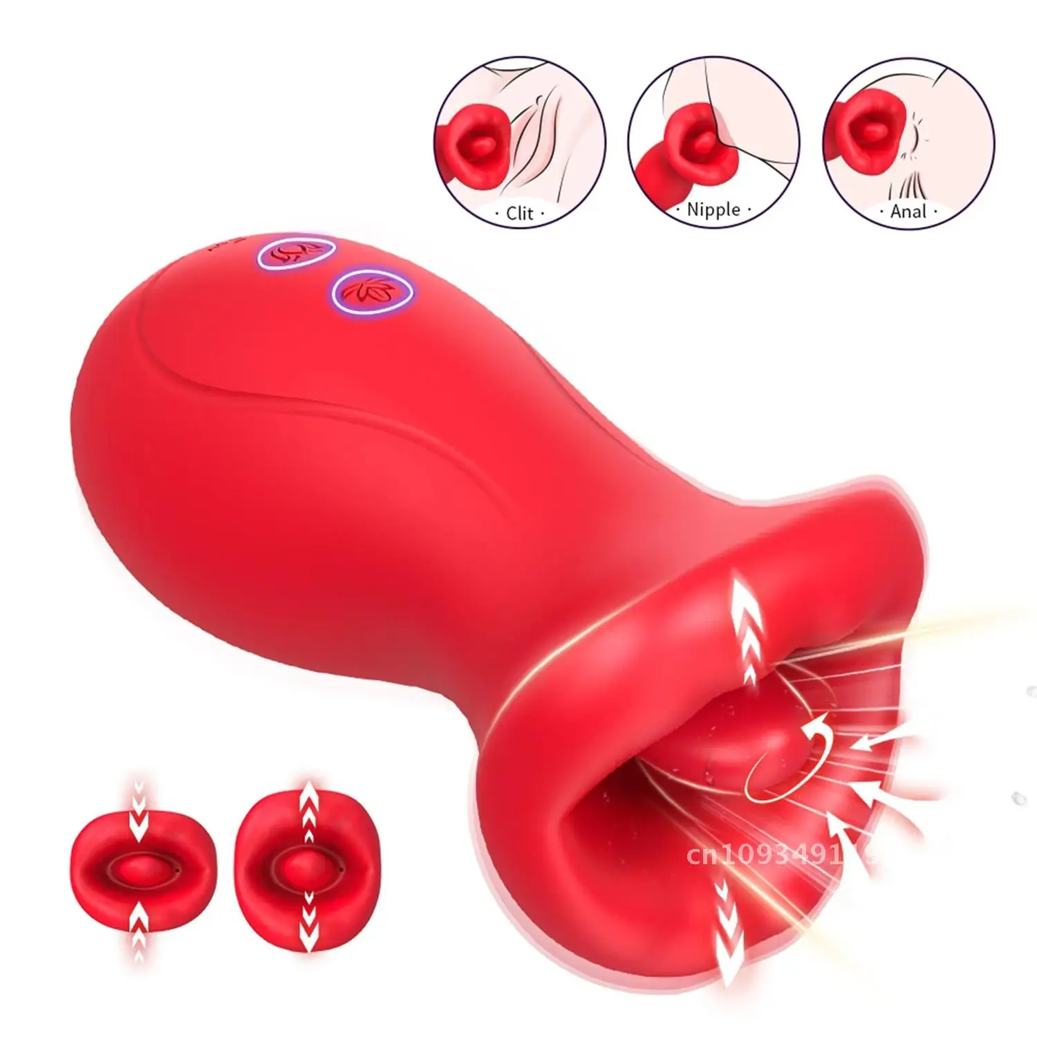 3IN1 Mouth Shaped Sucking Vibrator,10 Tongue Licking 3 Vibrators Nipples Sucking Spot Clitoral Stimulator Sucker,G Sex Clit toys