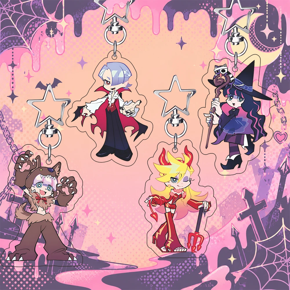 Panty and Stocking with Garterbelt Anime Panty Stocking Brief Garterbelt Halloween Chibi Character  Acrylic Keychain
