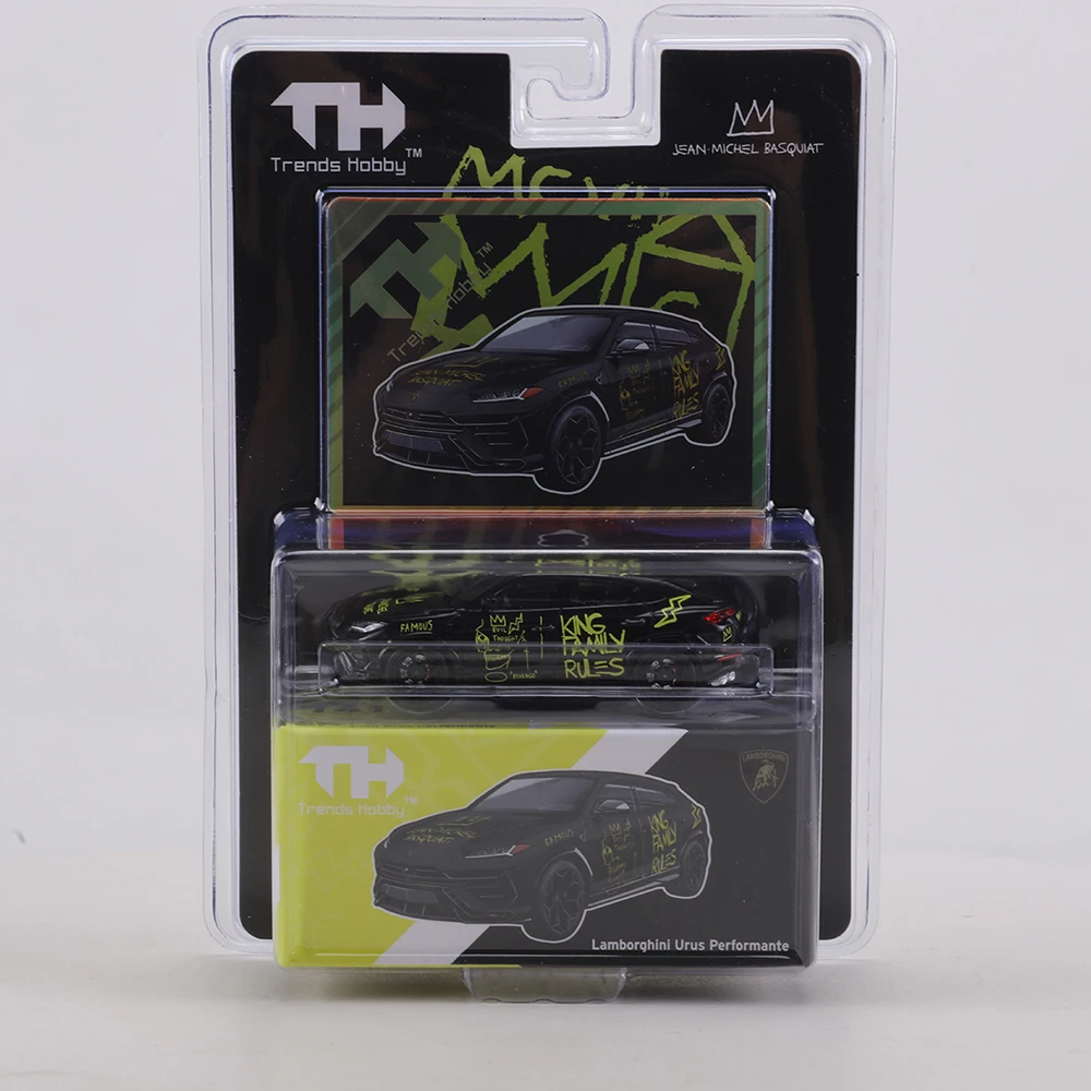 TH Trends Hobby 1/64 Urus Performante Basquiat Graffiti Diecast Car Model Alloy SUV Collectible Hobby Ornament