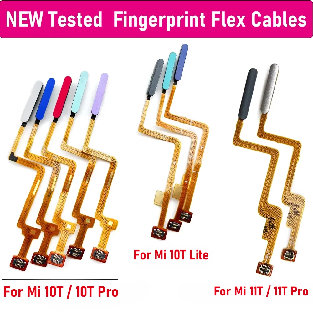 NEW Tested For Xiaomi Mi 10T Pro / Mi 10T Lite 11T Pro FingerPrint Sensor Scanner Key Flex Cable Power Button Touch ID