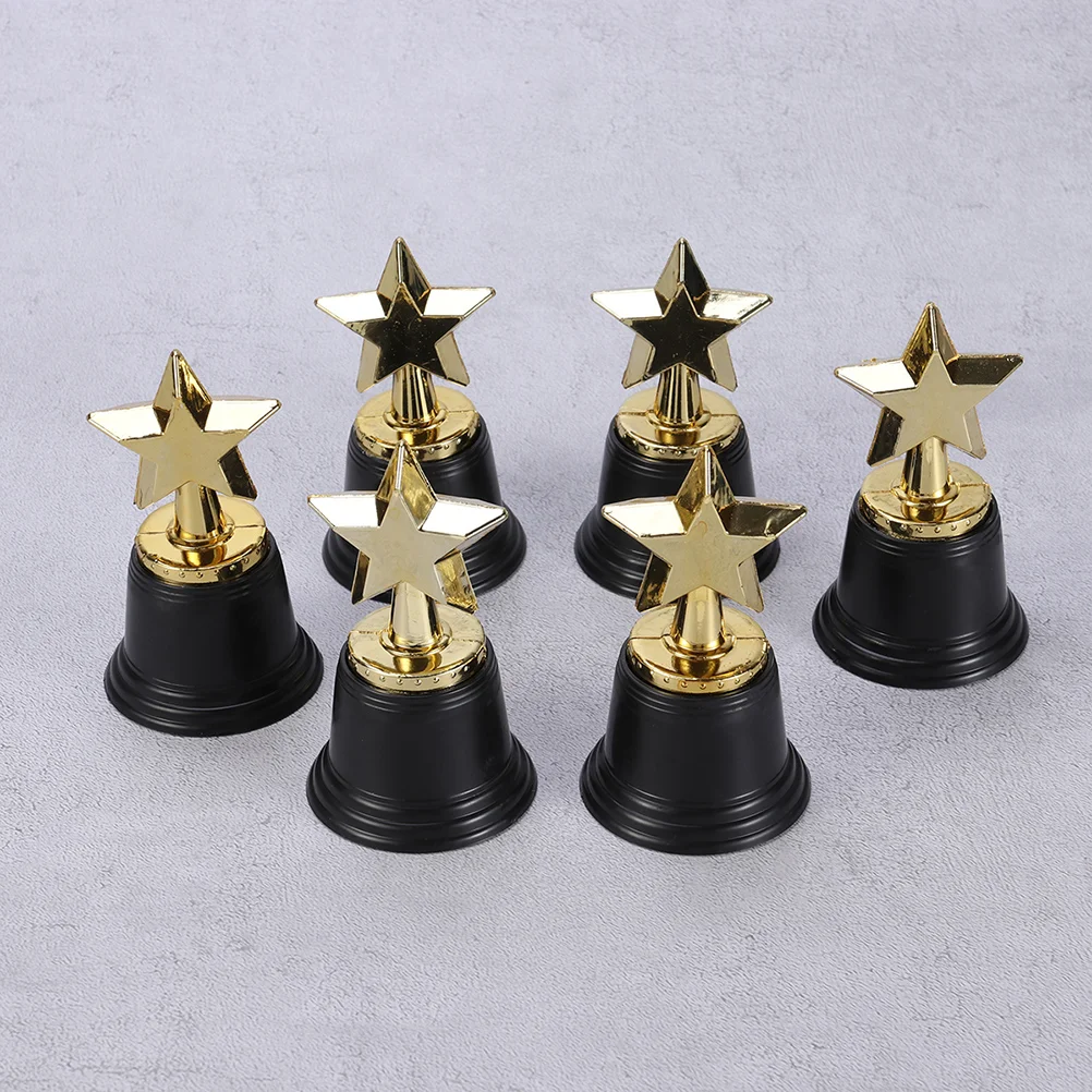 

4pcs Golden Award Star Trophy Reward Prizes for Party Celebrations Ceremony Appreciation Gift Awards