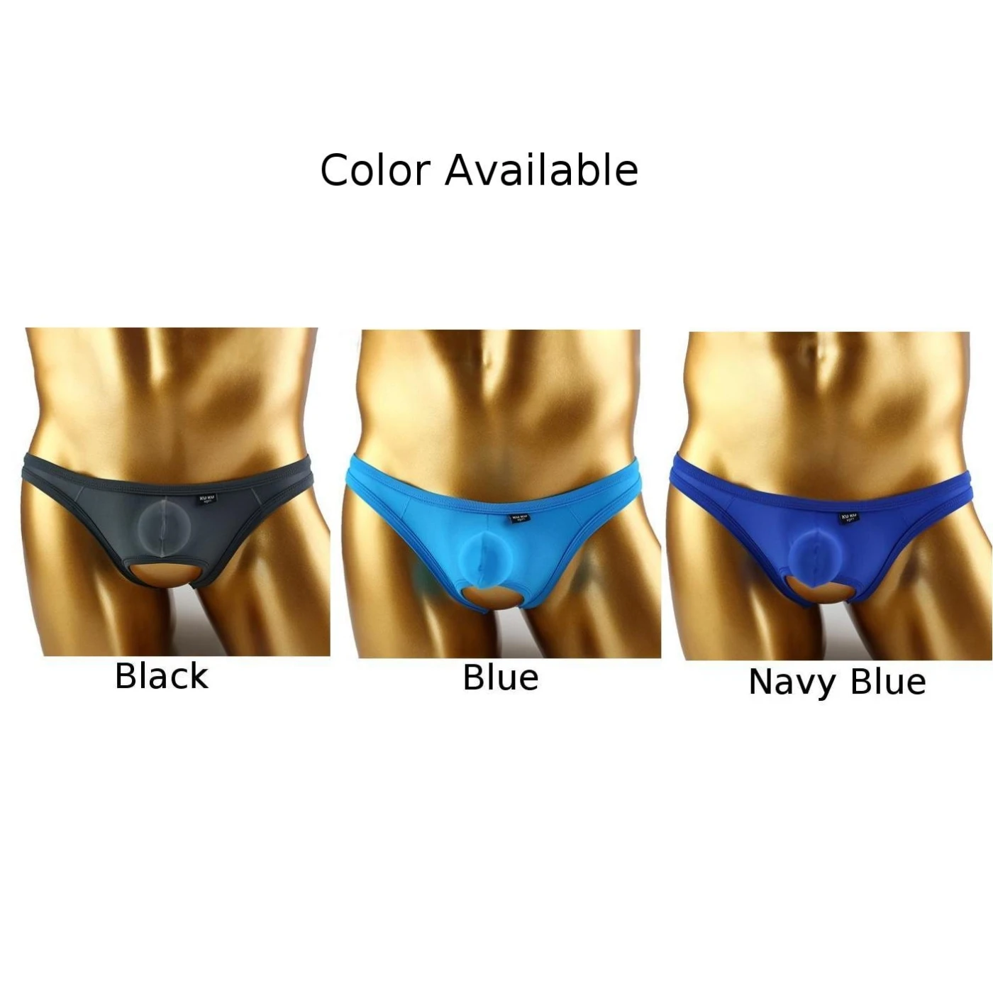 Mens Elephant Nose Underwear T-back Thong Comfortable Hollow Out Panties Breathable Brief Male Long Penis Sheath Underpant