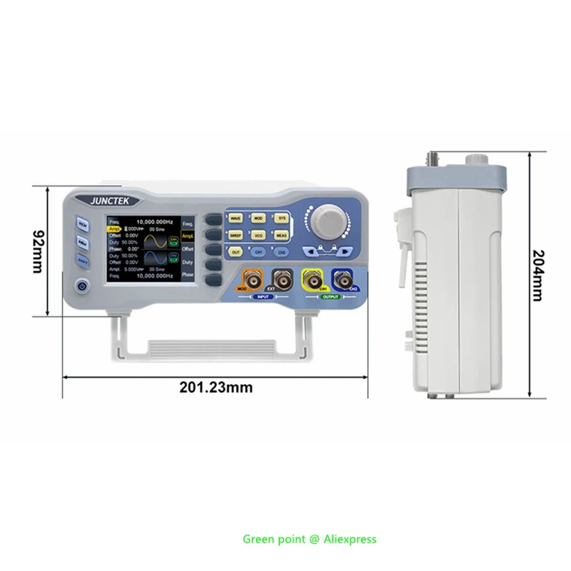 2023 JUNTEK JDS8000 serii JDS8060-60MHZ cyfrowy Generator sygnału sterującego dwukanałowego funkcja/Generator przebiegów dowolnych