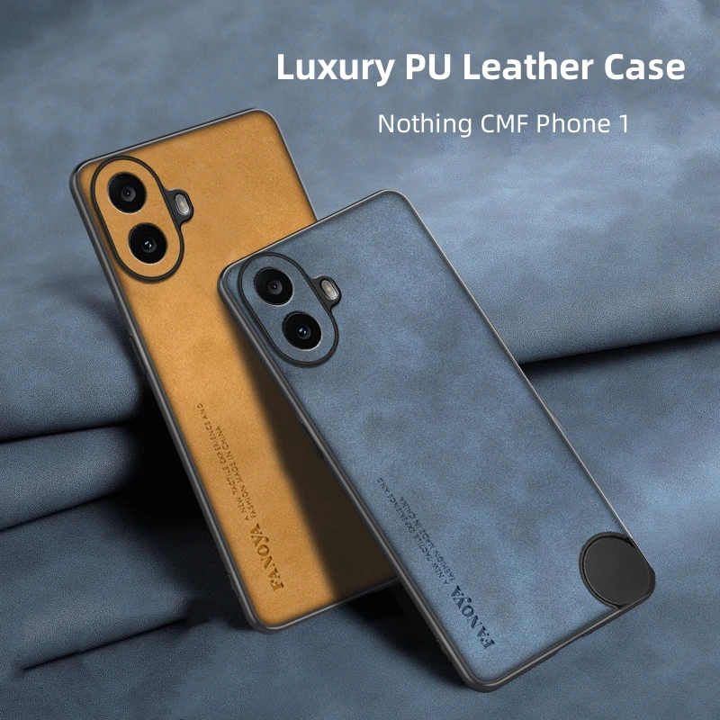 For Nothing CMF Phone 1 5G Case Luxury Leather Skin Friendly TPU Cover For Nothing CMF Phone1 Shockproof Bumper CMFPhone1 Funda