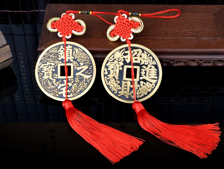 HOME  DOOR WALL efficacious avoiding evils auspicious Protection Talisman Money Drawing wealth FENGSHUI Mascot Brass statue