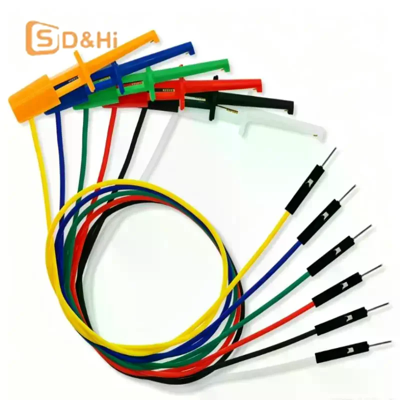 6 Colors 30CM Test Hook Jumper Wires With Reliable Contact For Electronic Testing Circuit Debugging DIY Use