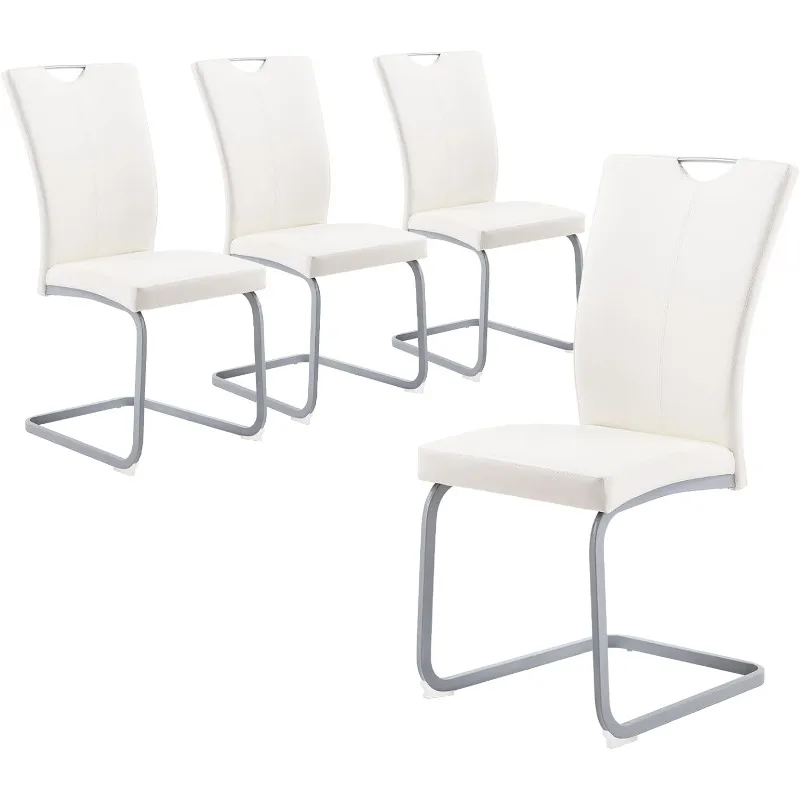 Kitchen Dining Chairs Set of 4, Modern Faux Leather High Back Dining Chair, Chairs for Dining Room, Kitchen, Living Room,Wedding