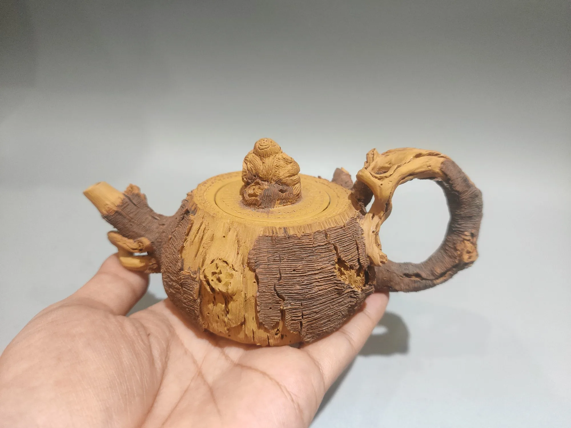 Purple Clay Pot Huangduan sand Bark texture pot Monkey covered pot Kettle Teapot Pot Tea Tasting Tea Ceremony