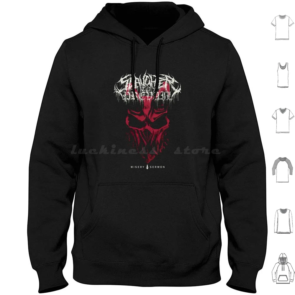 Misery Sermon Hoodie Cotton Long Sleeve Misery Kostolom Stp Slaughter To Prevail Deathcore Hardcore Punk Metal Album