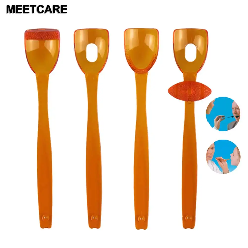 4Pcs Speech Therapy Spoon Tongue Muscle Massage Trainer Autism Rehabilitation Pronunciation Improve Talking Training Tools Set