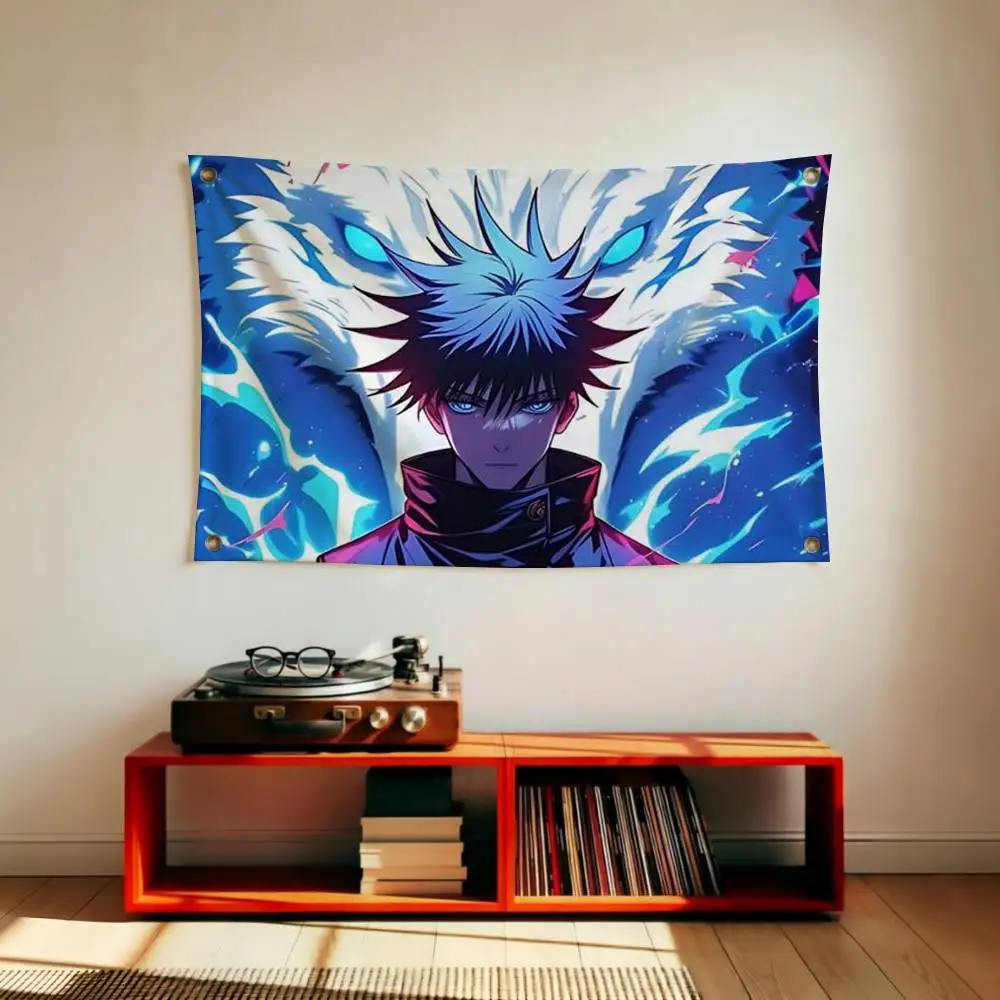 Shadow Sorcerer Megumi Fushiguro Flag Suitable For Party Club Outdoor Interior Wall Decoration Banner Fans Gift