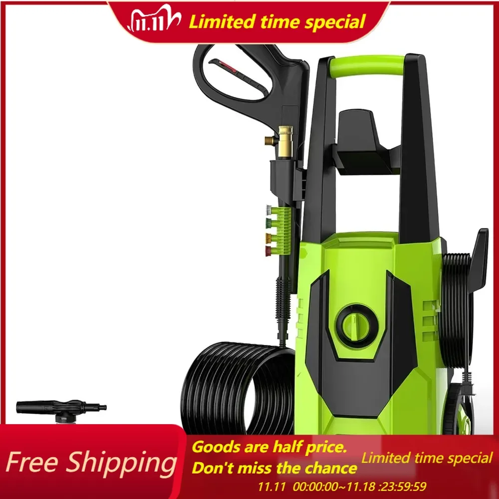 

Electric Pressure Washer - 4800PSI Max 3.2 GPM Power Washer with 35FT Power Cord, 20FT Hose, Soap Tank