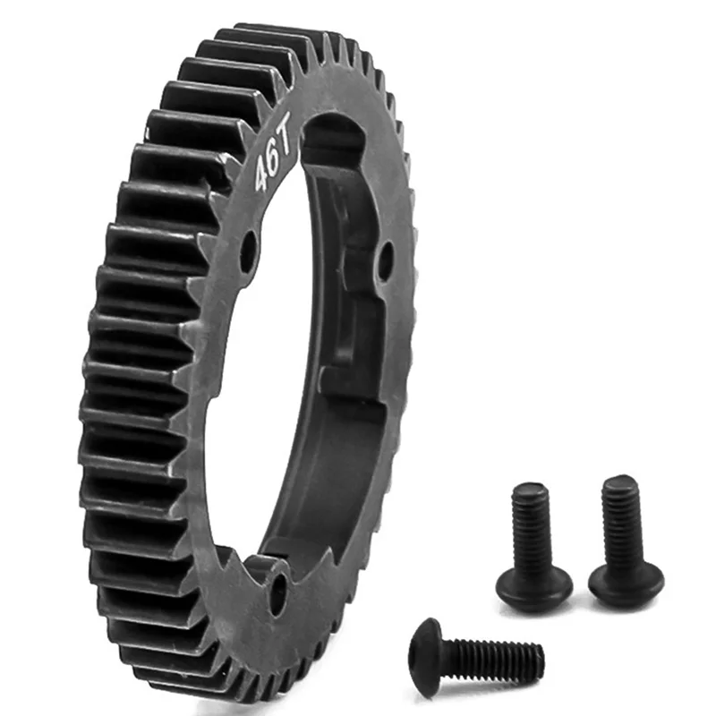 

ABUM-Big X Hardened And Reinforced 46T Large Tooth Main Gear Black Gear RC Car Accessories Suitable For Traxxa X-Maxx E-REVO 2.0