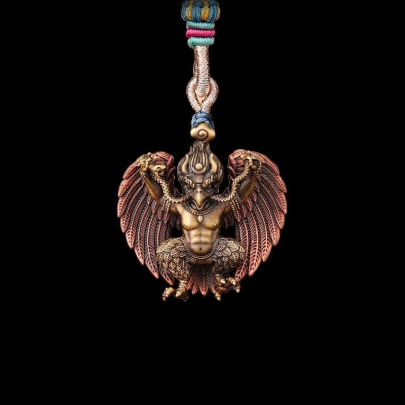 

Медный старый большой кулон в виде птицы Дапэн, мужское и женское ручное ожерелье