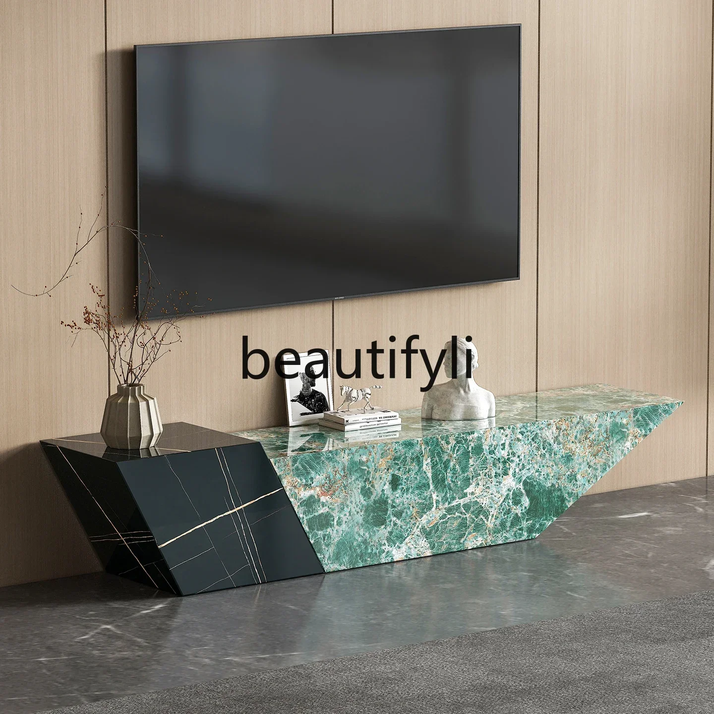 

Выгодные скидки! Тумба под телевизор для гостиной, новая, в стиле лайт-люкс, итальянская напольная высокая тумба для ТВ.