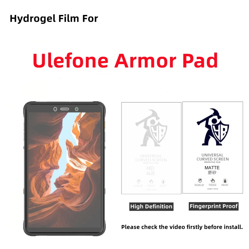 

2pcs HD Tablet Screen Protector For Ulefone Armor Pad Matte Hydrogel Film For Ulefone Armor Pad 8.0 inches Clear Protective Film