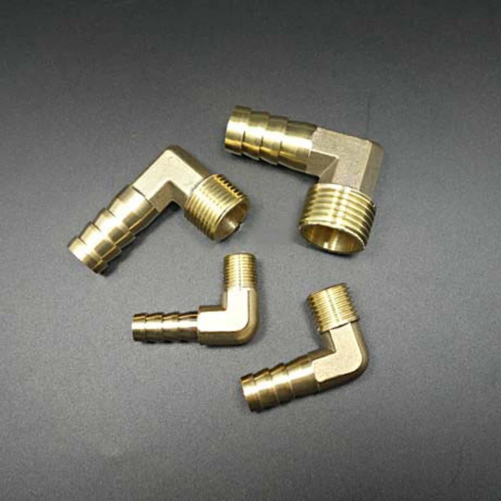 Pagoda Shape Connectors Male Elbow Hose Barb Fitting Hose Tail Brass Pipe Fitting Connector Adapter 8mm Hose Elbow Quick Joint