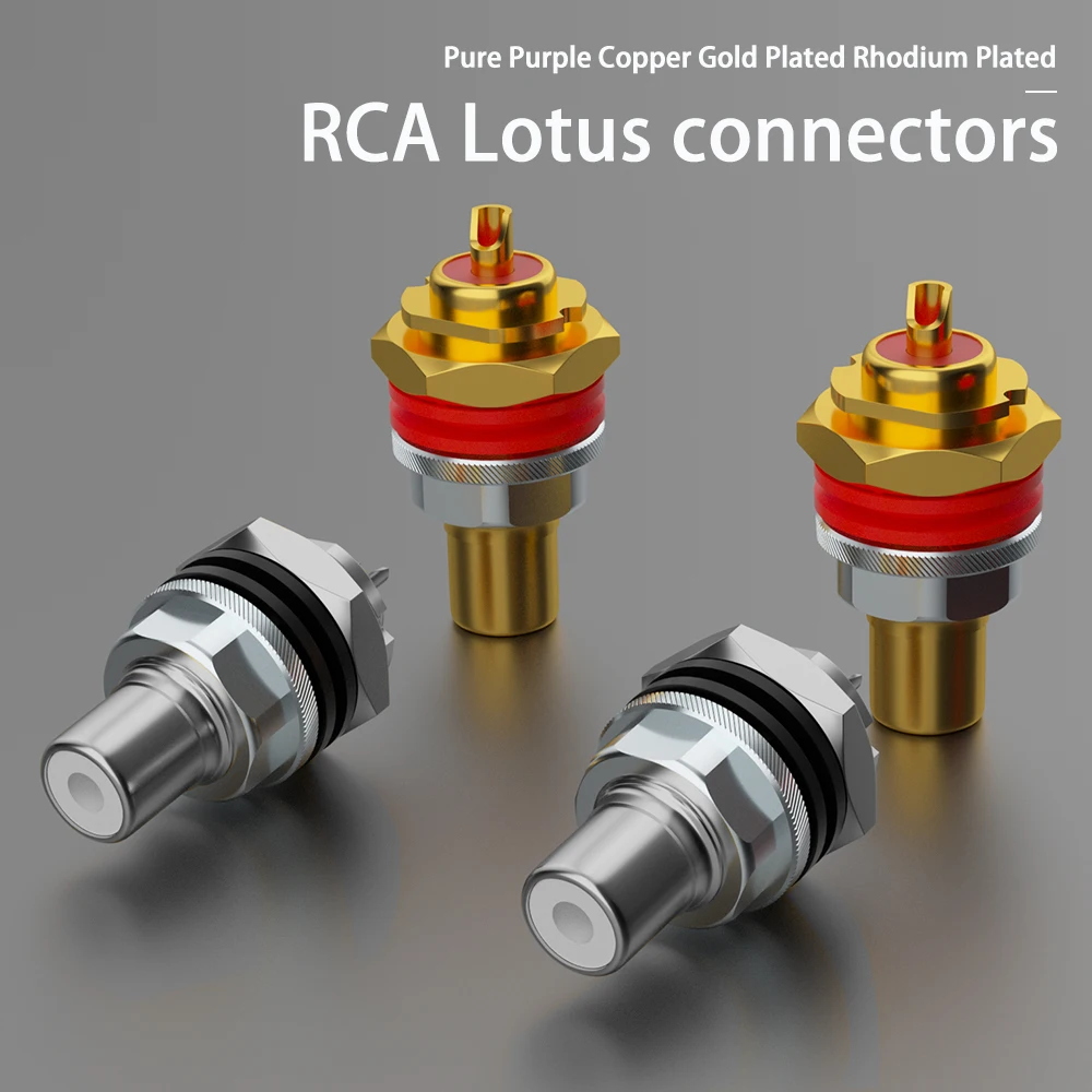 Monosaudio C401R/G Pure Copper RCA Sockets Terminal Chassis Pure Copper Gold/Rhodium Available  Isolation Metal Connectors