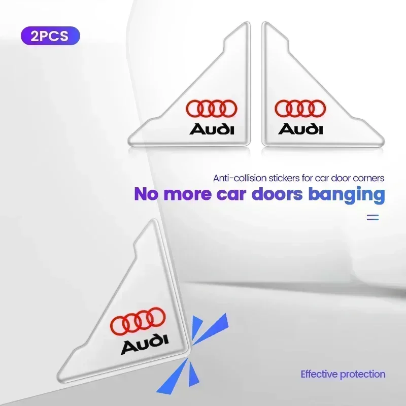 

2Pcs Car Styling Door Corner Protector Silicone Bumper Sticker Accessories For Audi SPORT A1 A3 A4 A5 A6 A7 Q3 Q5 Q7 RS3 RS4 RS5