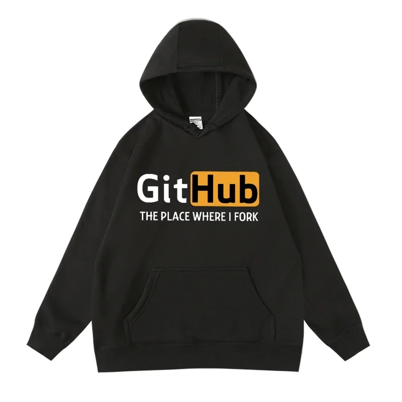 Programmer hoodie Github women's casual hoodie couple top loose hooded round neck hoodie 2024 new trend hoodie women clothing