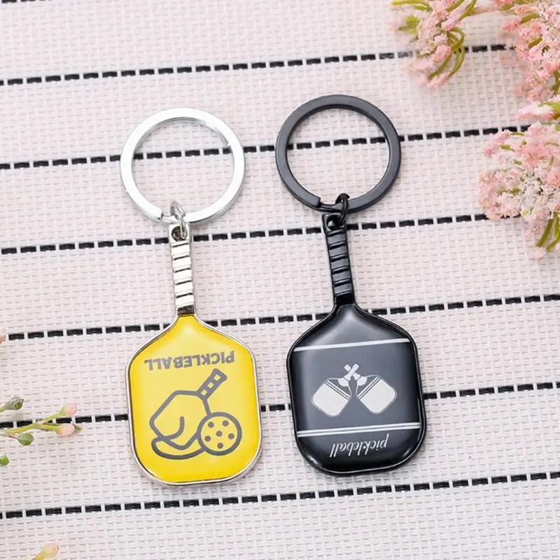 Pickleball Keychains For Women Sports Pickleball Paddle Keyring Decorative Pickleball Racket Keyring For Men And Women Creative