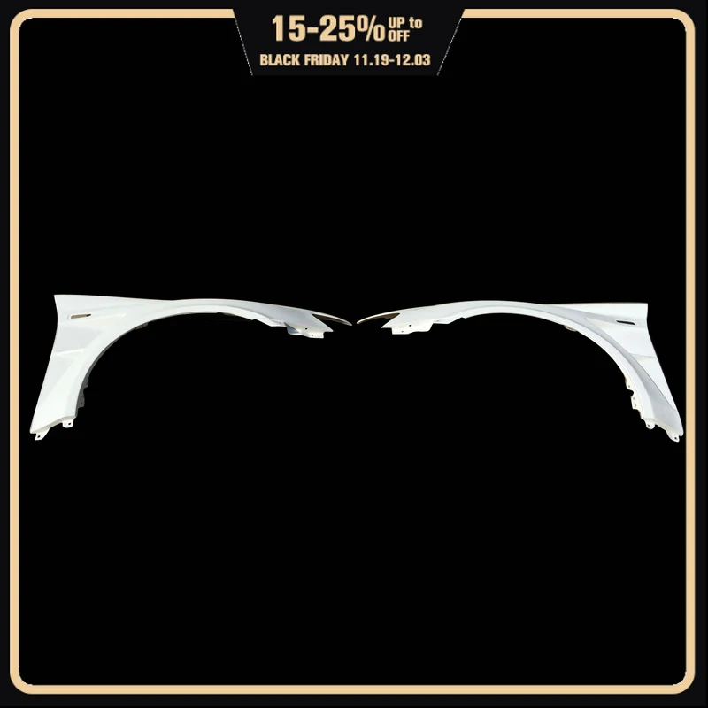

For Mitsubishi Evolution X EVO 10 VRS Style Ultimate FRP Fiber Glass Front Fender With Appron +8mm Fiberglass Wheel Flare Arch