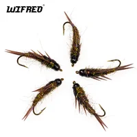 Wifreo-SEÑUELOS DE pesca con mosca, anzuelo de latón beaway Stonefly Nymph de hundimiento rápido, con púas, ninfas húmedas, trucha, Cabeza de Acero
