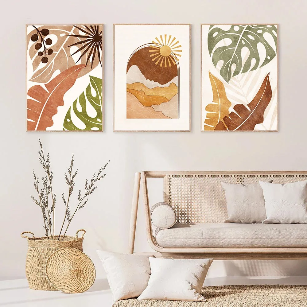 

Bohemian Abstract Sunset Landscape Canvas Decoration Dining Room Living Room Bedroom