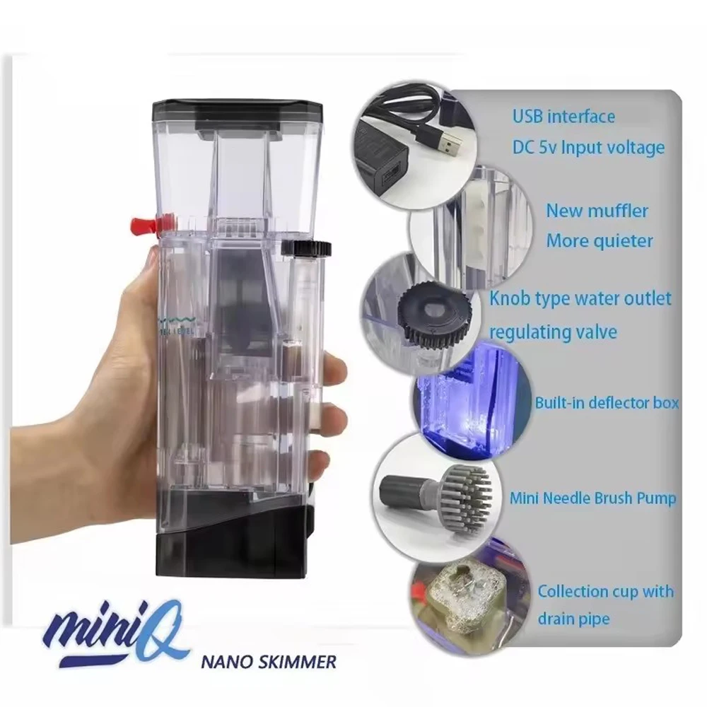 

Bubble-magus Stocked MiniQ Nano Protein Skimmer Marine Aquarium Skimmer Saltwater Coral Tank Type Hanging Protein Mini Skimmer
