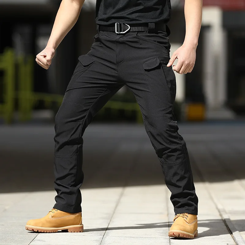 

New Unique Special Forces Fans Overalls Stretch Breathable Tactical Pants Multi Pocket Front Zipper Outdoor Casual Pants