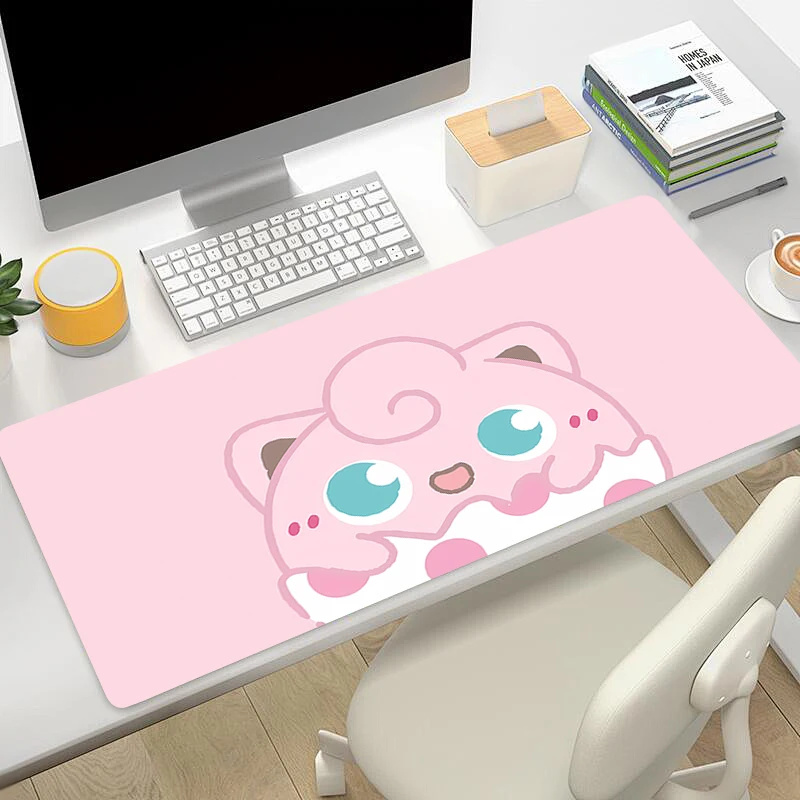 Mouse Pad J-Jigglypuff Non-Slip Rubber Edge locking mousepads Game play mats notebook computer P-Pokémon Home Decor lovely style