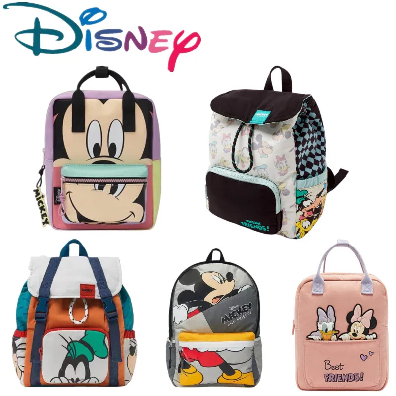 New Disney Mickey Mouse Children\'s Anime Bag mickey Bacpack Cartoon Donald Duck Backpack School Bags Kids Small Travel Bag Gifts