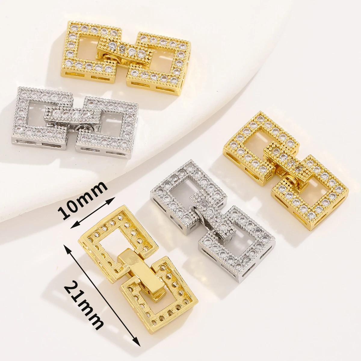 Juya DIY Decoration Fastener Connector Pendant Lock Clasps Hooks Accessories For Women Natural Stone Pearls Beads Jewelry Making