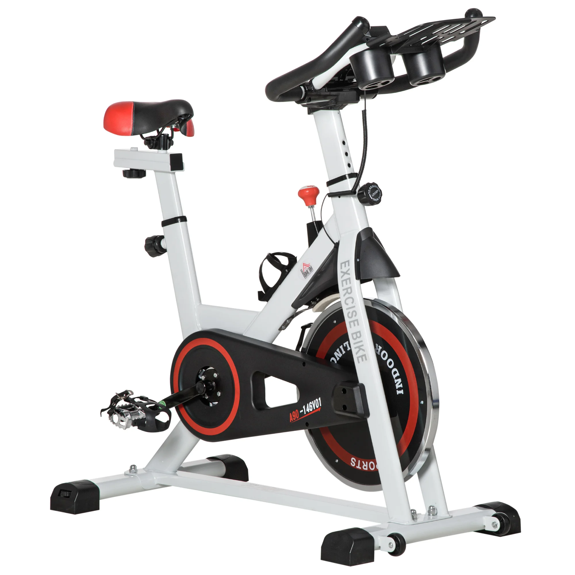 HOMCOM static bike with adjustable resistance LCD display